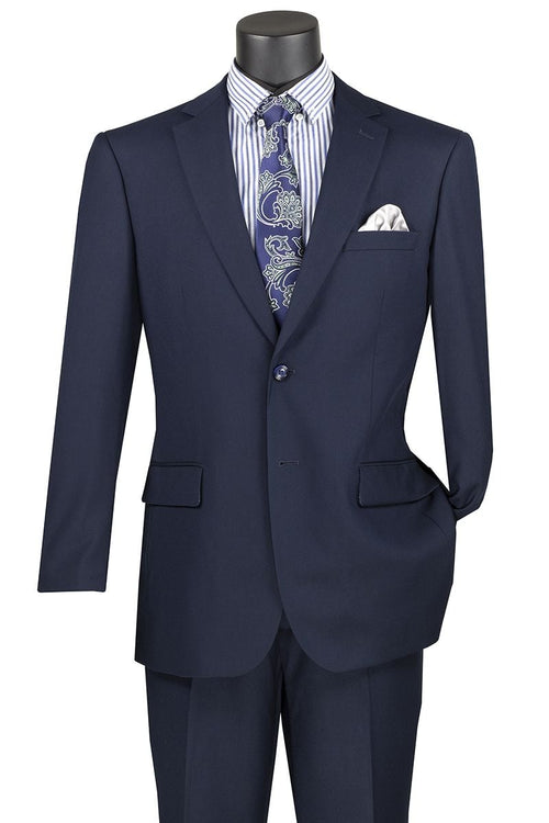 Professional Look Vinci Men's Wool Feel Business Suit Professional Look for Executives