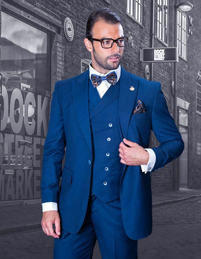 Men's Wool Suit with 10-Button Vest Premium Quality Statement