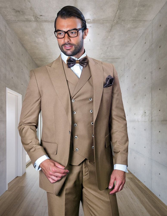 Men's Wool Suit with 10-Button Vest Premium Quality Statement