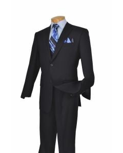 Royal Diamond Men's 2-Piece Suit in Solid Colors - Black