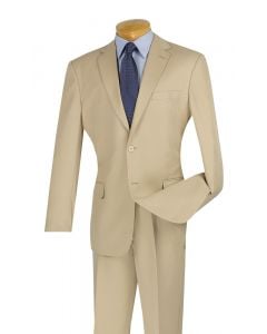 Royal Diamond Men's 2-Piece Suit - Solid Colors/Purple - Brown
