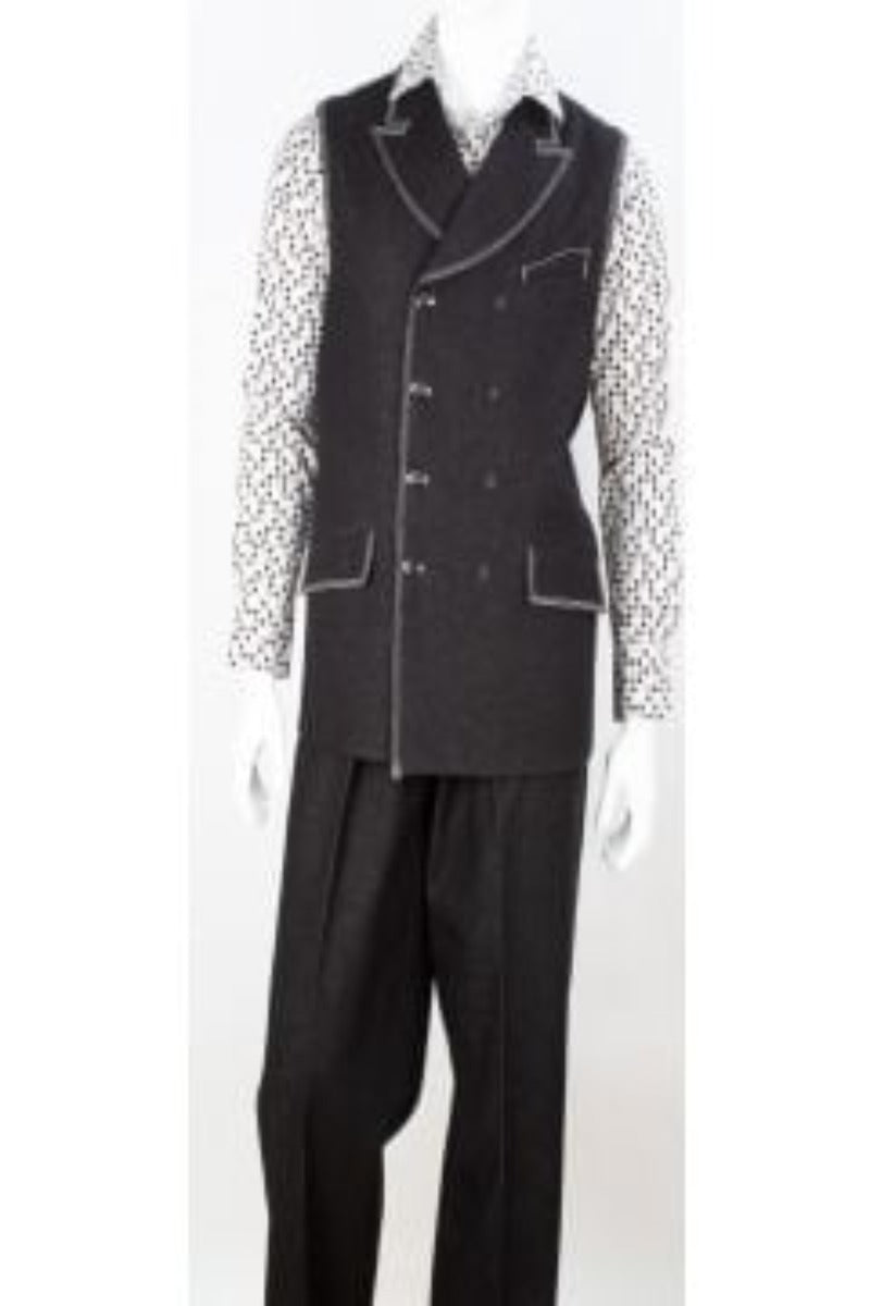 Royal Diamond Men's 2 Piece Denim Walking Suit Double Breasted Award Winning Design