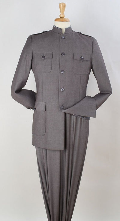 Apollo King Men's 2 Piece Nehru Suit Pockets & Fashionable Style purple