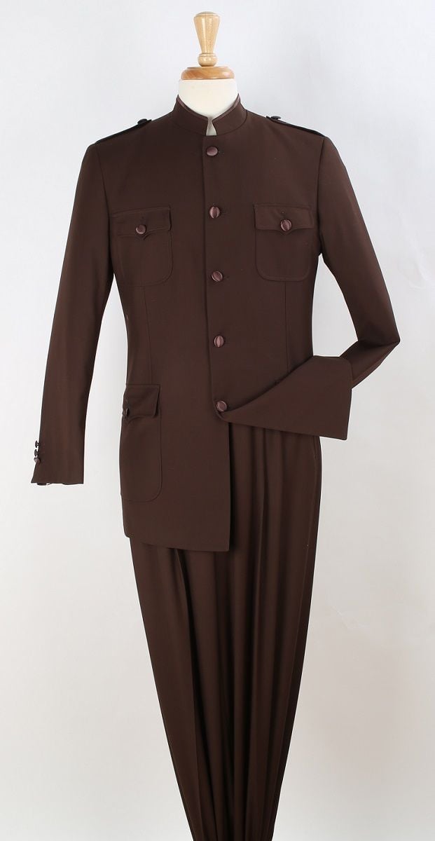 Apollo King Men's 2 Piece Nehru Suit Pockets & Fashionable Style purple