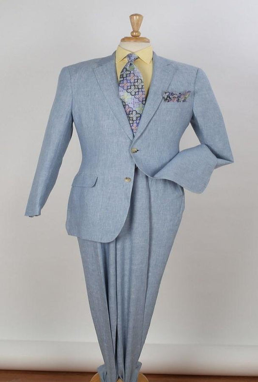 Apollo King Men's Linen 2pc Executive Suit | Classic Tailoring & Comfort