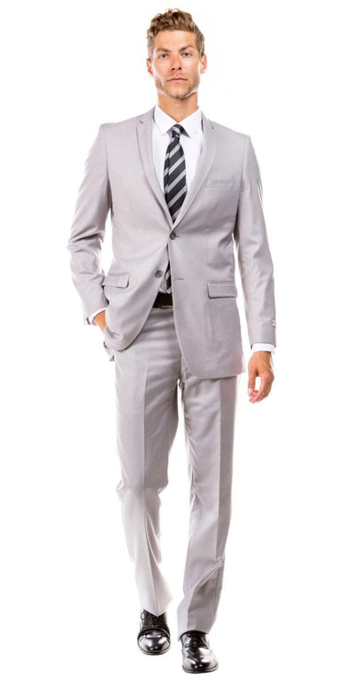 Tazio Men's 2-Piece Slim-Fit Executive Suit with Side Vents - Tailored Look