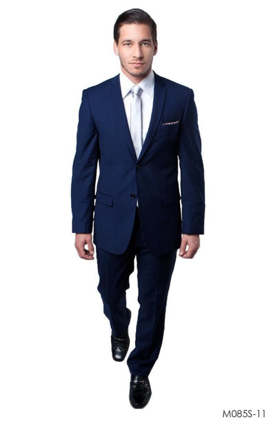 Flat Front Pant Tazio Men's Slim Fit 2-Piece Suit 2 Button Jacket & Flat Front Pant from Outlet Store