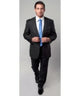 Tazio Men's Slim-Fit Sharkskin Stripe 2-Piece Suit