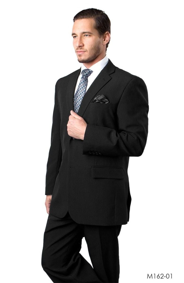 Vitto Men's Tailored Fit Pinstripe Suit - 2-Piece, Side Vents - Shopify