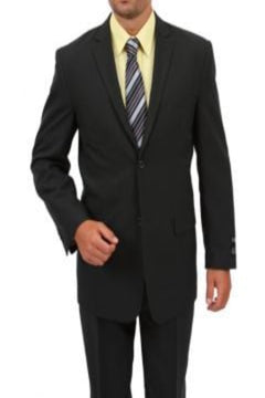 Tazio Men's Tailored Fit 2-Piece Suit - Side Vents