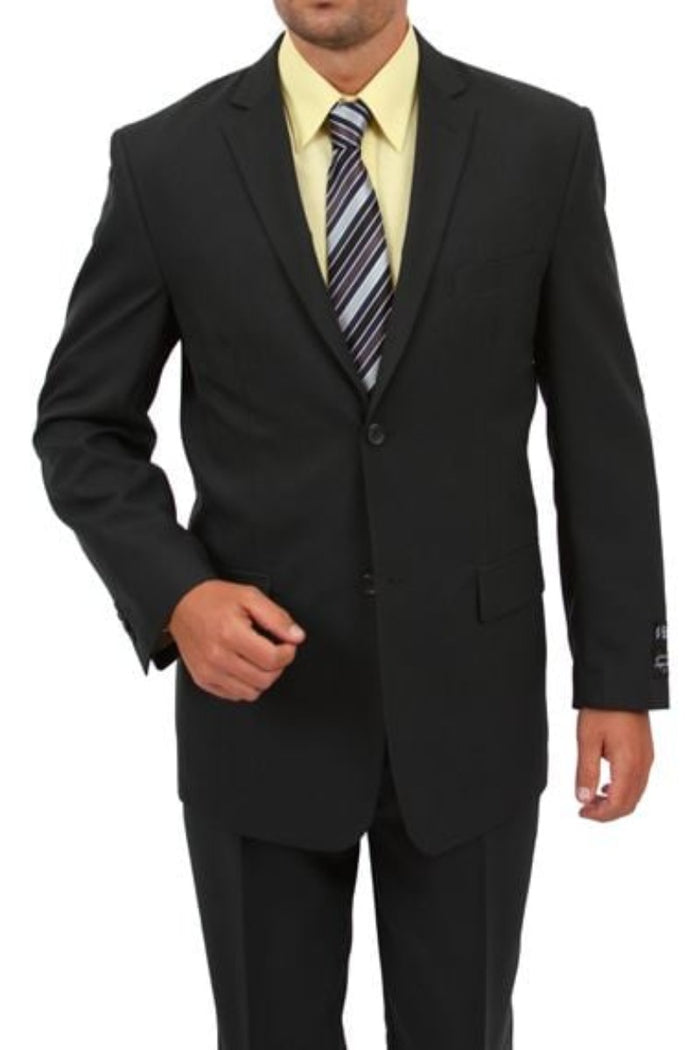 Tazio Men's Tailored Fit 2-Piece Suit - Side Vents