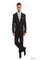 Vitto Men's Tailored Fit Pinstripe Suit  2 PC Set with Pleated Pants