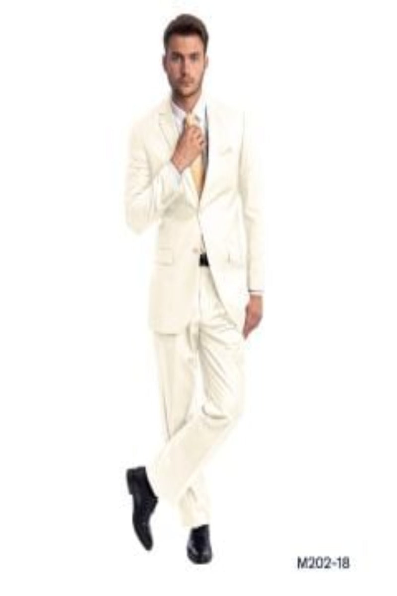 Demantie Men's 2 Piece Executive Suit Flat Front Pants