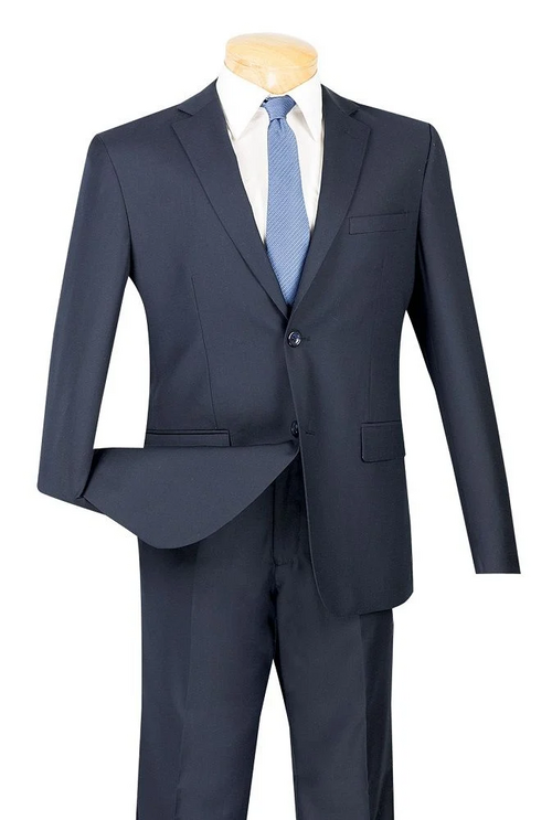 Demantie Men's 2 Piece Executive Suit Flat Front Pants