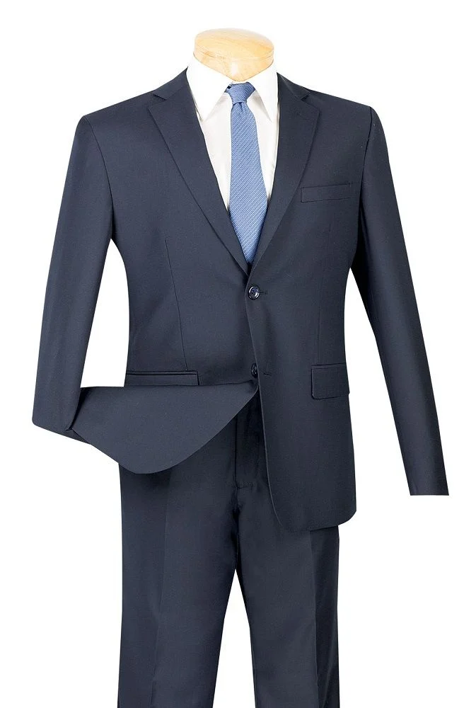 Demantie Men's 2 Piece Executive Suit Flat Front Pants - 42 Short Jacket+36 Waist Adjust 32to38)(Height: 54 to57 )(Neck  16-17.5:L