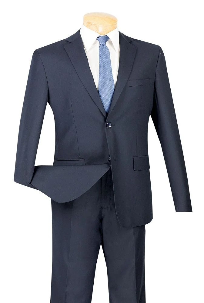 Demantie Men's 2 Piece Executive Suit Flat Front Pants