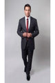Tazio Men's Slim Fit Executive 2 Piece Suit Tonal Plaid Pattern