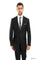 Tazio Mens 2pc Slim Fit Executive Pinstripe Suit Thin Stripes