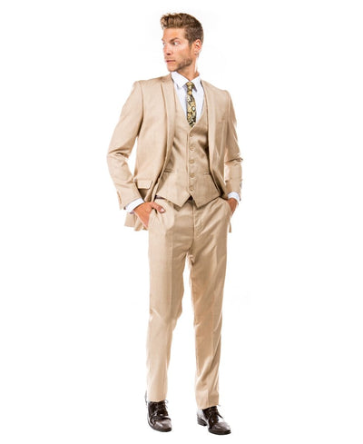 Formal  Tazio Men's 3 Piece Slim Fit Executive Business Suit Classy Formal Look