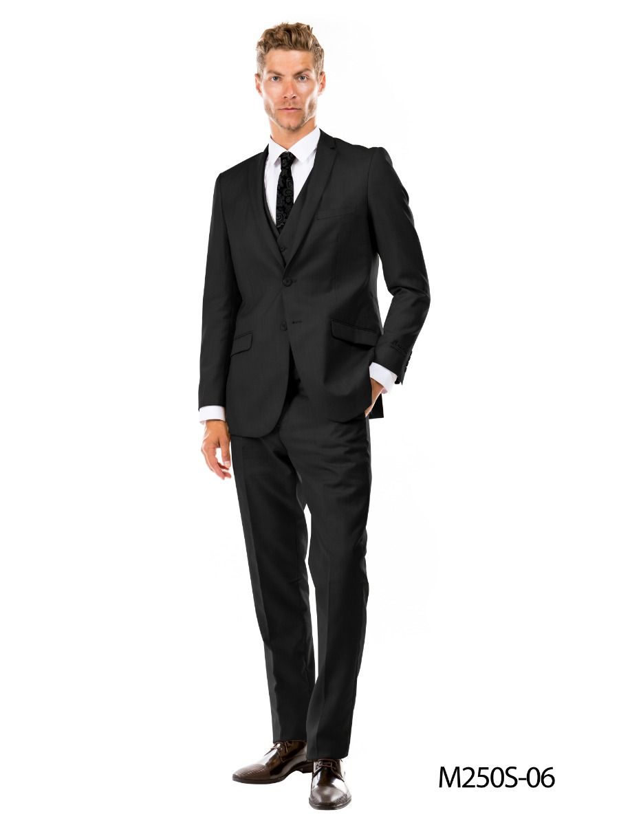 Formal  Tazio Men's 3 Piece Slim Fit Executive Business Suit Classy Formal Look - 38 Short Jacket+32 Waist Adjustable 28to34)(Height: 5 4 to5 7 )(Neck  15-16.5)S-M)