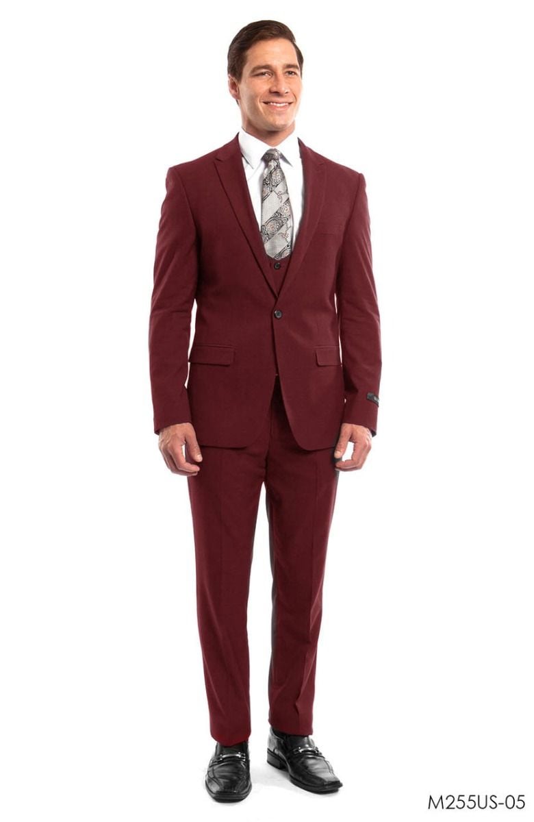 Suit  Tazio Men's 3 Piece Ultra Slim-Fit Executive Style Suit