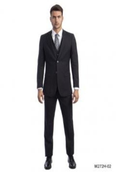 Tazio Men's 3-Piece Dark Pinstripe Suit | Award-Winning Design
