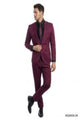 Tazio Men's 2pc Skinny-Fit Suit in black - Bold Colors