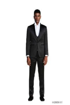 Tazio Men's Slim Fit 3-Piece Suit - Slight Sheen