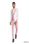 Tazio Men's 4pc Skinny Fit Suit - Tone on Tone pink