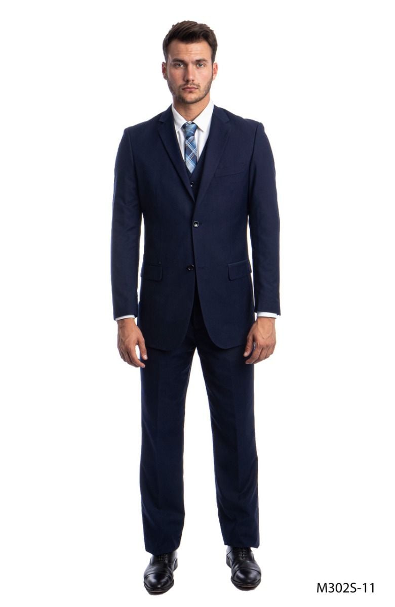 Formal Wear Demantie Mens 3Pc Solid Executive Suit Business Formalwear with Style