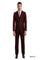 Demantie Mens 3Piece Solid Executive Suit Flat Front Pants