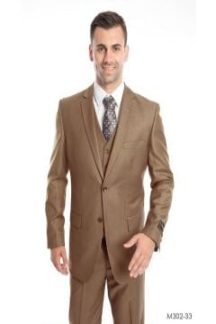 Formal Wear Demantie Mens 3Pc Solid Executive Suit Business Formalwear with Style