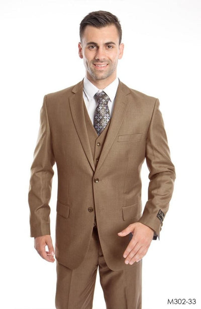 Formal Wear Demantie Mens 3Pc Solid Executive Suit Business Formalwear with Style