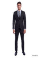 Sean Alexander Men's 3 Piece Executive Suit Windowpane Plaid Pattern