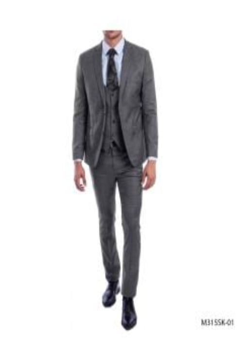 Sean Alexander Men's 3 Piece Executive Suit with Unique Vest