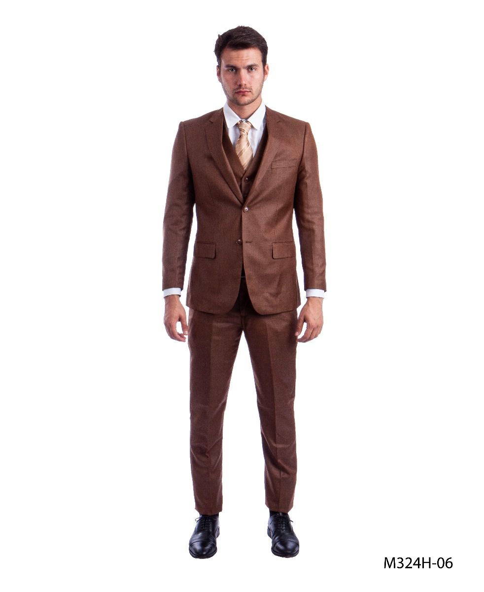 Tazio Men's 3 Piece Executive Suit Bold Colors & Patterns - 38 Short Jacket+32 Waist Adjustable 28to34)(Height: 5 4 to5 7 )(Neck  15-16.5)S-M)