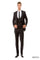 Sean Alexander Men's 3-Piece Pinstripe Executive Suit in black