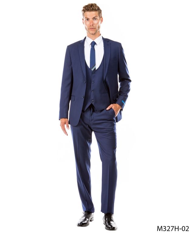 Sean Alexander Men's 3-Piece Pinstripe Executive Suit in black