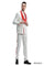 Tazio Men's Skinny Fit 2 Piece Suit  Bold Color Accents