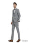 Tazio Men's Skinny Fit 4 Piece Suit Bold Windowpane Plaid