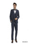 Tazio Men's Skinny Fit 3 Piece Plaid Suit Purple/Blue/ Charcoal/Blue/Charcoal/Red/Bold Patterned Look