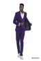 Tazio Men's Skinny Fit 3-Piece purple Suit - Bold Colors