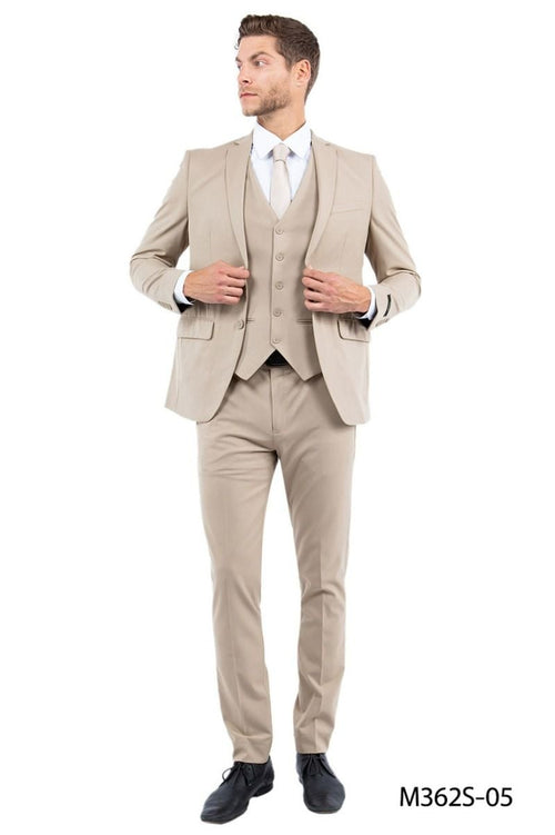 Zegarie Slim Fit 3-Pc black Suit (Solid Colors)