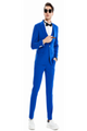 Tazio Men's Skinny Fit Pinstripe Suit 3 Piece Set Stylish Professional Look
