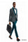 Tazio Men's Skinny Fit 3-Piece Suit - Scatter Dot Pattern