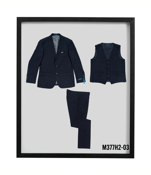Sean Alexander Men's 3 Pc Hybrid Fit Suit Solid Colors black