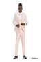 Tazio Paisley 3-Piece Men's Skinny Fit Suit pink