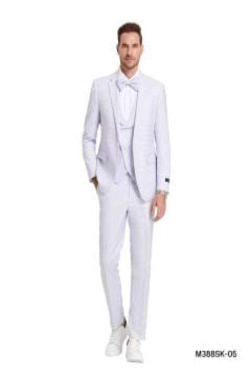 Tazio Men's Skinny-Fit 3-Piece Polka Dot Suit