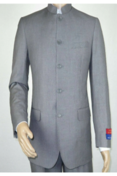 Collar
 
 Apollo King Men's 5-Button Mandarin Collar Nehru 2-Piece Suit
