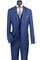 Vinci Men's Modern Fit 3 Piece purpleSuit Bold Solid Colors